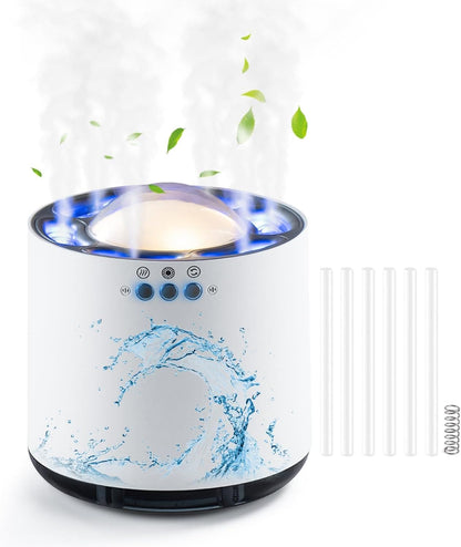 6 Nozzle Dynamic Humidifier, Mist Air Humidifier with Colorful LED Light, Home RGB Led Light Aroma Diffuser - Armaa Store Pk