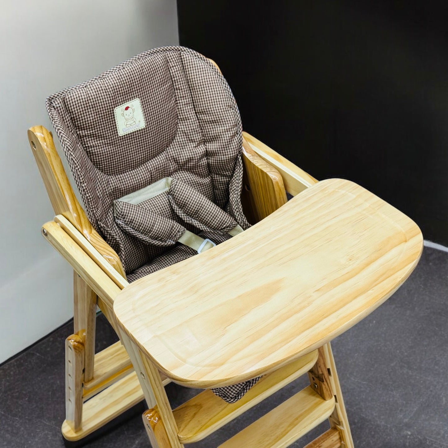 Imported Baby Wooden Cot and Exquisite Imported Baby Wooden Chair Pair Set