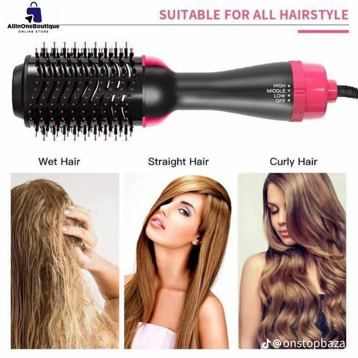 One Step Hair Dryer And Styler - Hot Air Brush