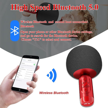 XZL Magic Voice Wireless Bluetooth Karaoke Microphone with Speaker, Karaoke Microphones for Kids and Adults, Home Party Birthday