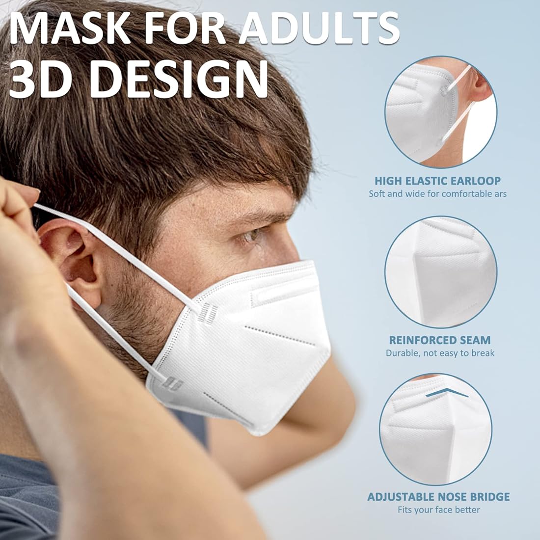 KN95 Face Mask with 5 Protective Layers - 20 Piece Bundle