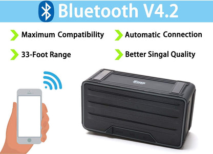 Zosam-W1 Portable Outdoor Speaker - IPX6 Waterproof Wireless Speaker