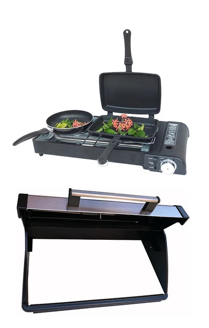 Portable Grill Set with Protective Cover - Compact & Versatile Cooking Solution