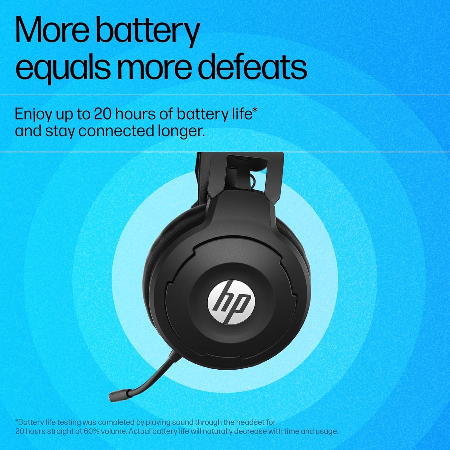 HP X1000 Wireless USB Over Ear Gaming Headphones with 7.1 Surround Sound with Mic/ 50 mm Drivers (Form Expired)