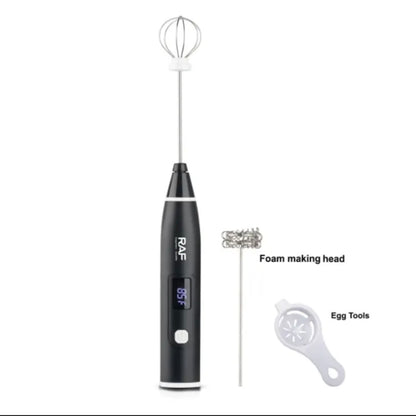 RAF Rechargeable Coffee Beater & Egg Whisker R.322 with 3 speeds & Digital Display