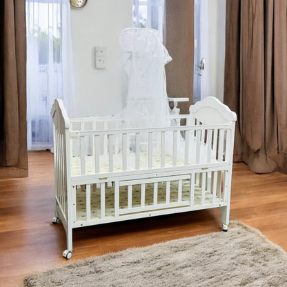 Luxe Imported Baby Wooden Cot – Safe, Stylish, and Superior Comfort!