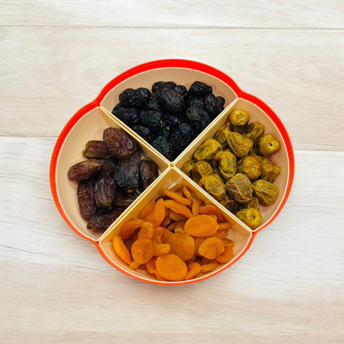 Multifunctional Dried Fruit Plate Serving Tray Food Storage Box Nuts Plate Platter