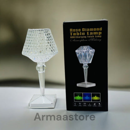 Rose Diamond Table Lamp- USB Charging & Touchable