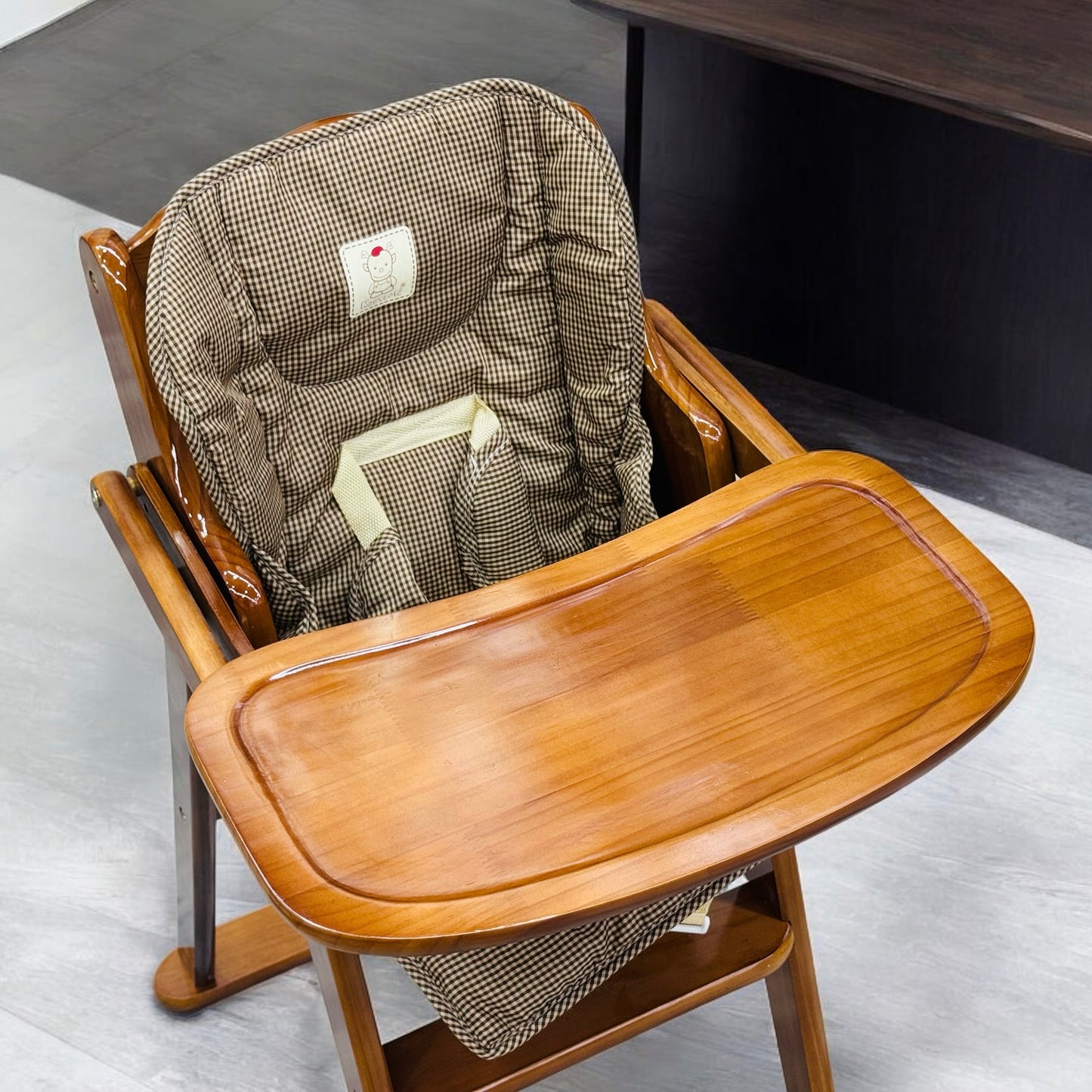 Imported Baby Wooden Cot and Exquisite Imported Baby Wooden Chair Pair Set