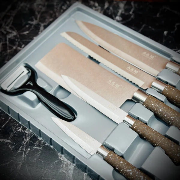 A & M 6pcs Kitchen knife set