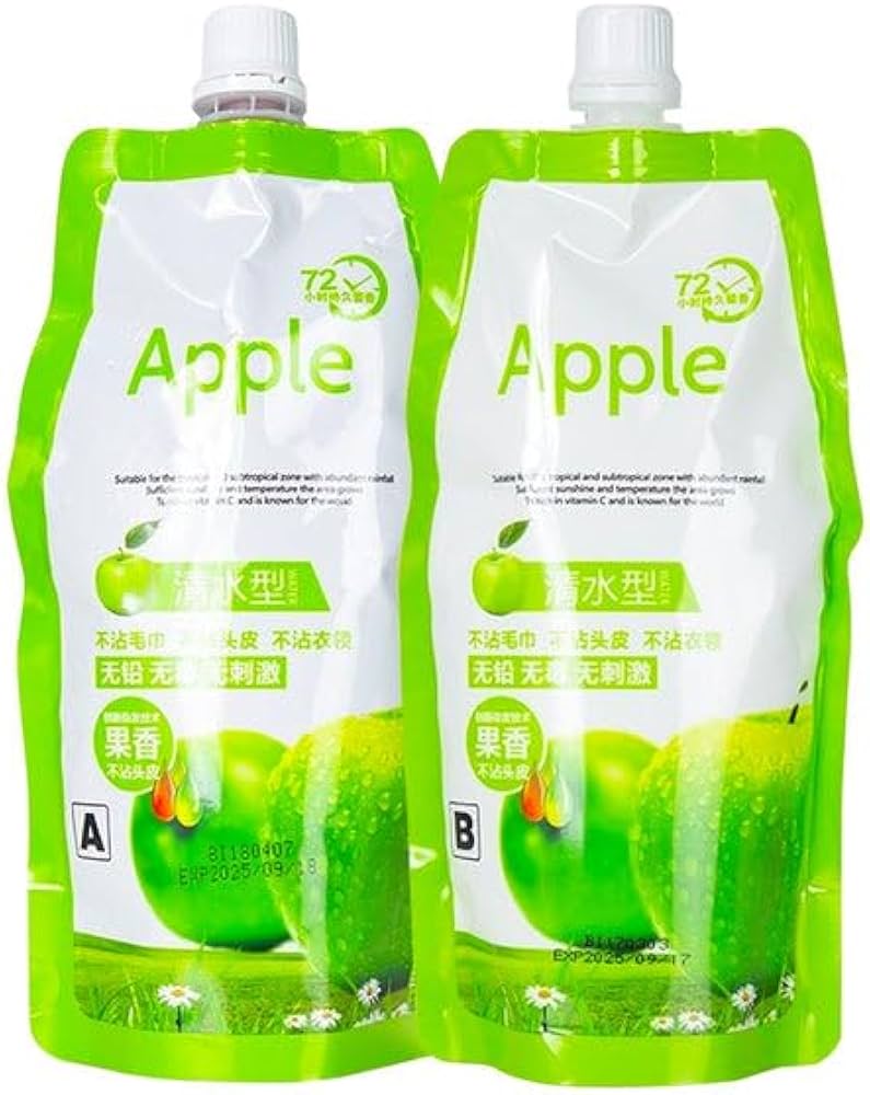 Black Apple Dye For Hair & Beard Ammonia Free Apple Hair Dy for Men Original Set of 2-1000ml