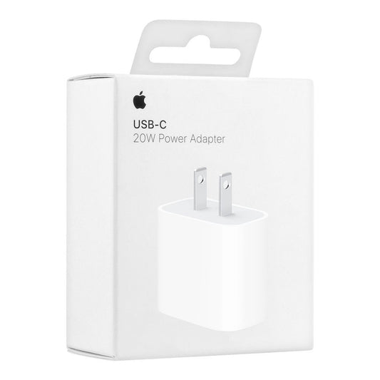 Apple USB-C power adapter packaging on a white background