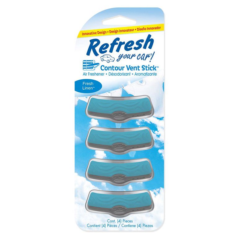 Refresh Your Car! Fresh Linen Air Freshener | 4 pieces set