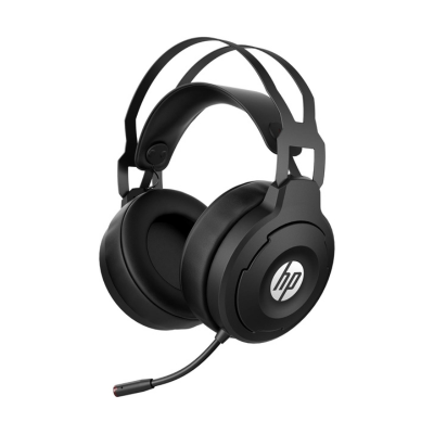 Black HP gaming headset on a white background