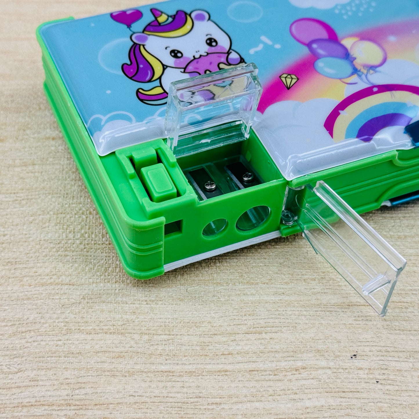 Unicorn Geometry Pencil Box For Kids | Green