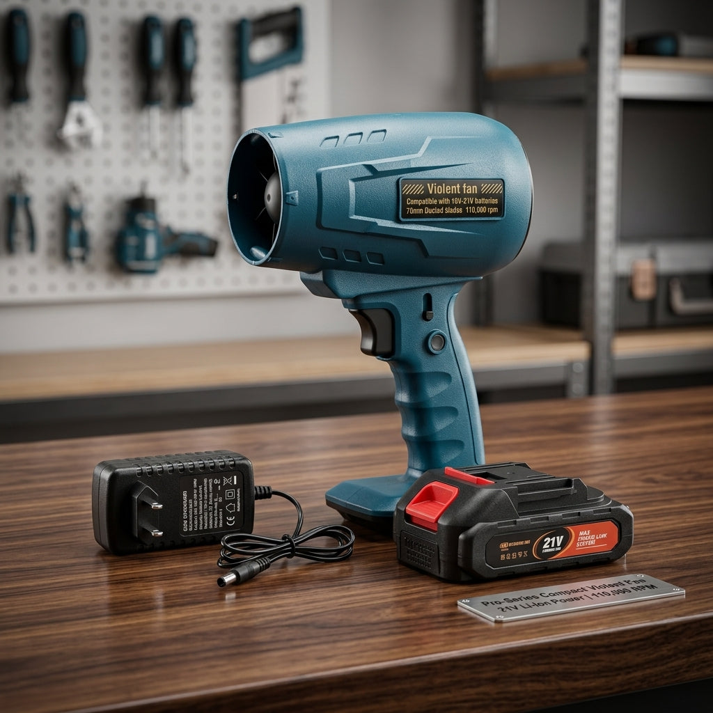 110,000 RPM Cordless Electric Air Blower – 21V High-Speed Powerful Turbo Fan