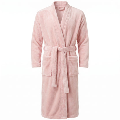 Premium Ultra Soft Coral Fleece Bathrobe | Plush Warm Spa Robe for Men & Women