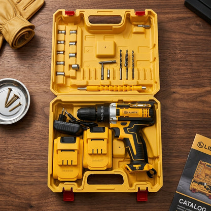 LILAITE Rechargeable Drill Machine Kit – Complete Tool Set with Batteries & Accessories