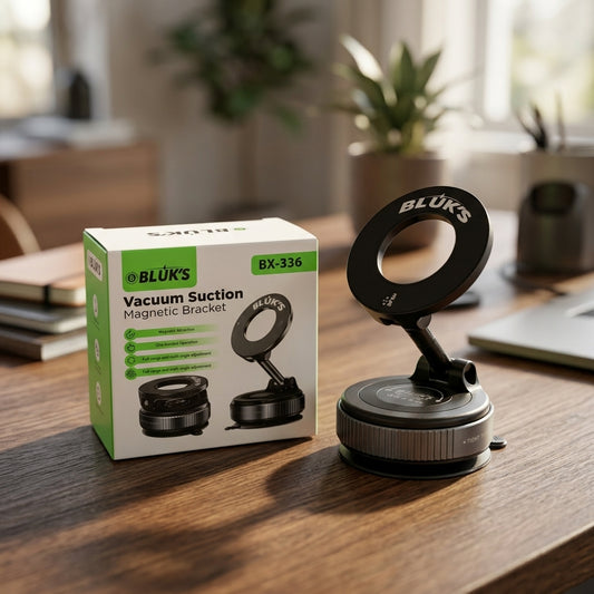 BLUK'S BX-336 Vacuum Suction Magnetic Bracket – Adjustable Phone Holder