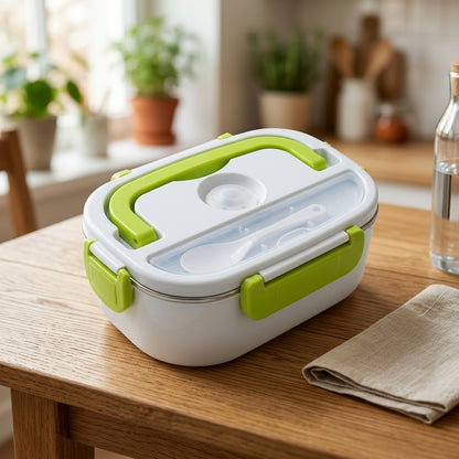 Portable Electric Lunch Box – Stainless Steel Food Warmer
