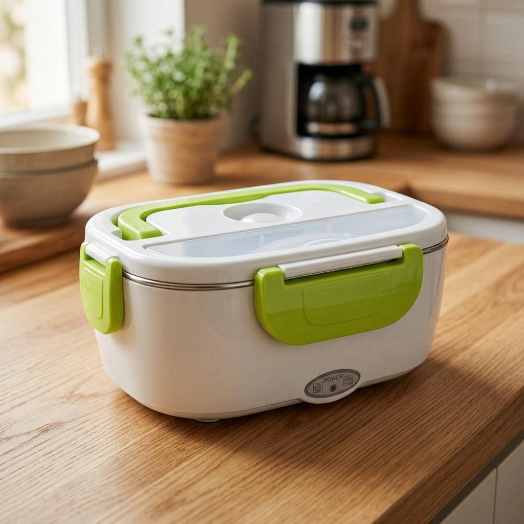 Portable Electric Lunch Box – Stainless Steel Food Warmer