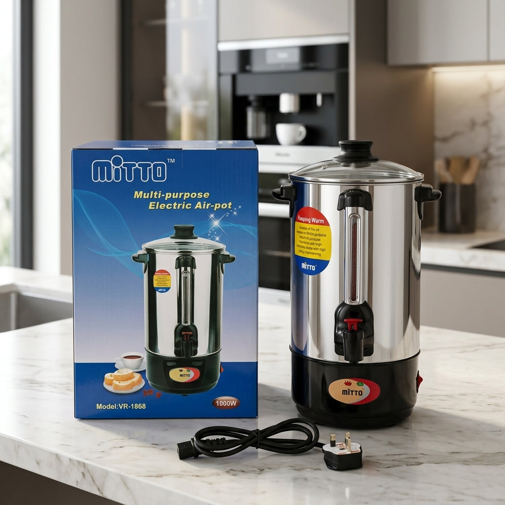 6.8L 1000W Multi-Purpose Electric Air Pot – Hot Water Boiler, Coffee & Tea Maker