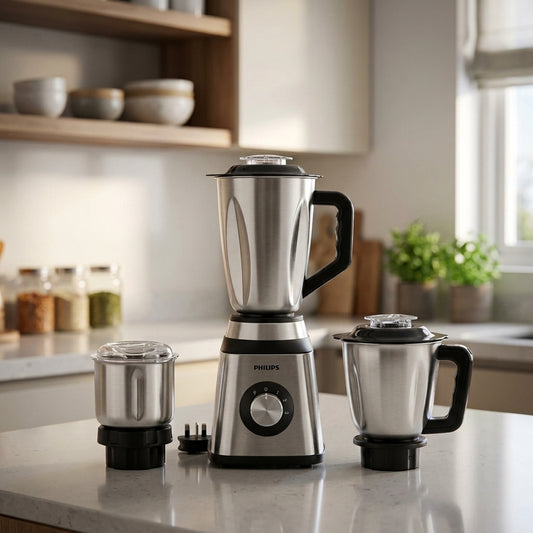 Philips 3-in-1 Electric Blender – 1800W Motor with Stainless Steel Jars