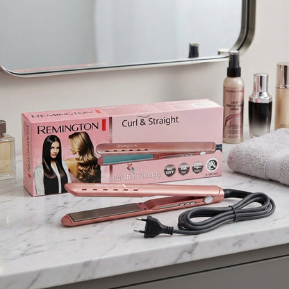 Remington Keratin Therapy Curl & Straight Hair Straightener – 950°F High Heat Styling Iron
