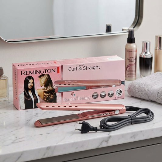 Remington Keratin Therapy Curl & Straight Hair Straightener – 950°F High Heat Styling Iron