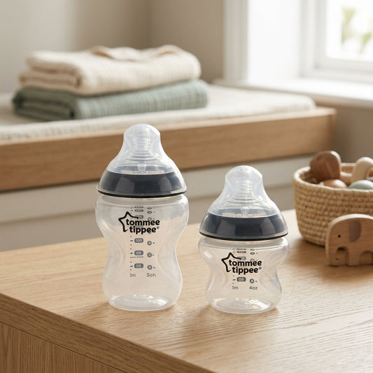 Tommee Tippee Baby Feeding Bottles Silicone Nipple & Easy Grip Design