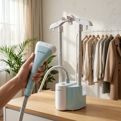 LIYAAT Garment Steamer with Adjustable Stand – Portable Clothes Steam Iron
