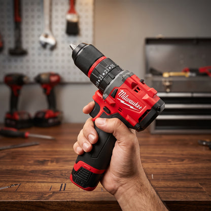Milwaukee Cordless Drill Machine Kit – Rechargeable Electric Drill Driver with Carry Case & Battery