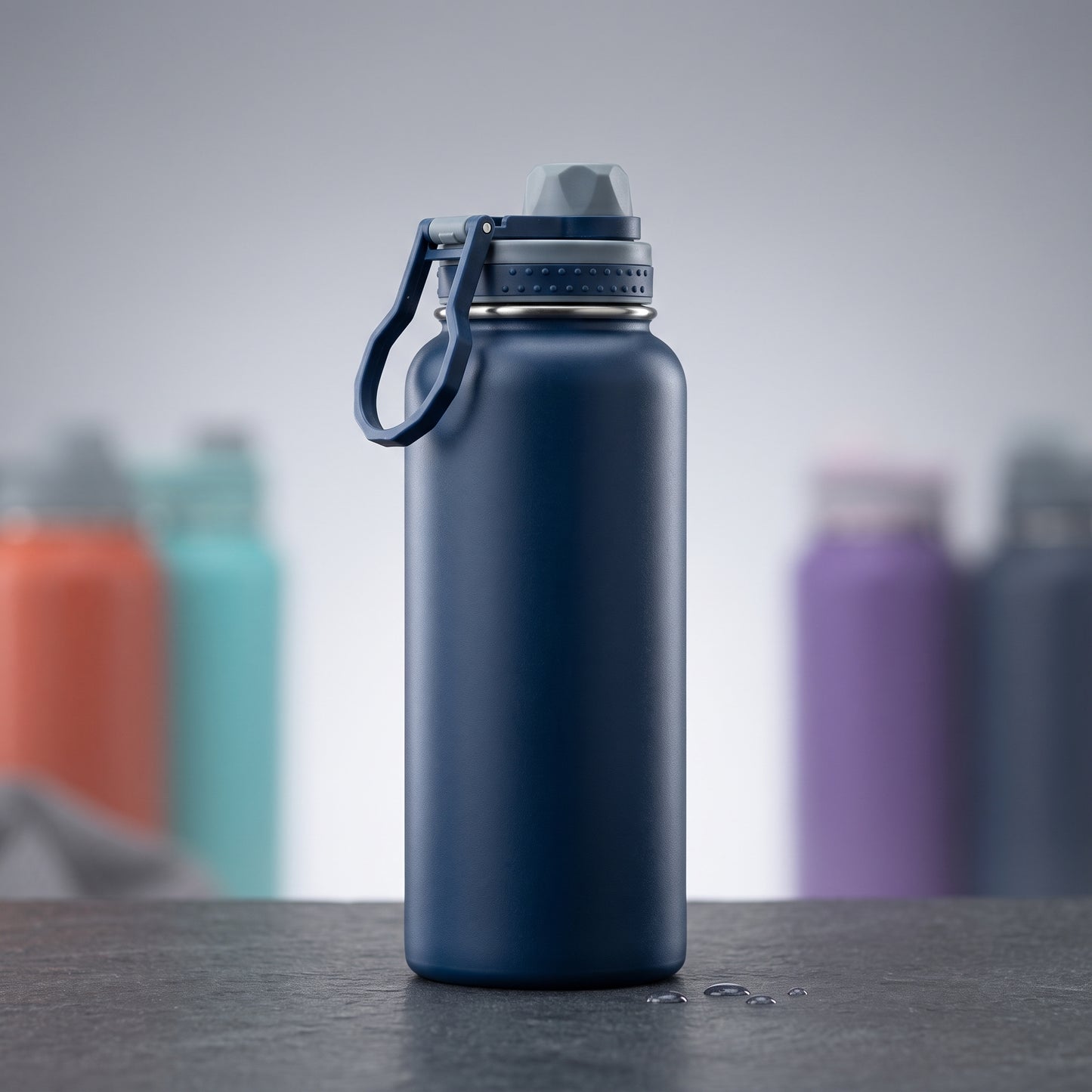 1000ml Stainless Steel Insulated Water Bottle – Leakproof Vacuum Flask with Carry Handle