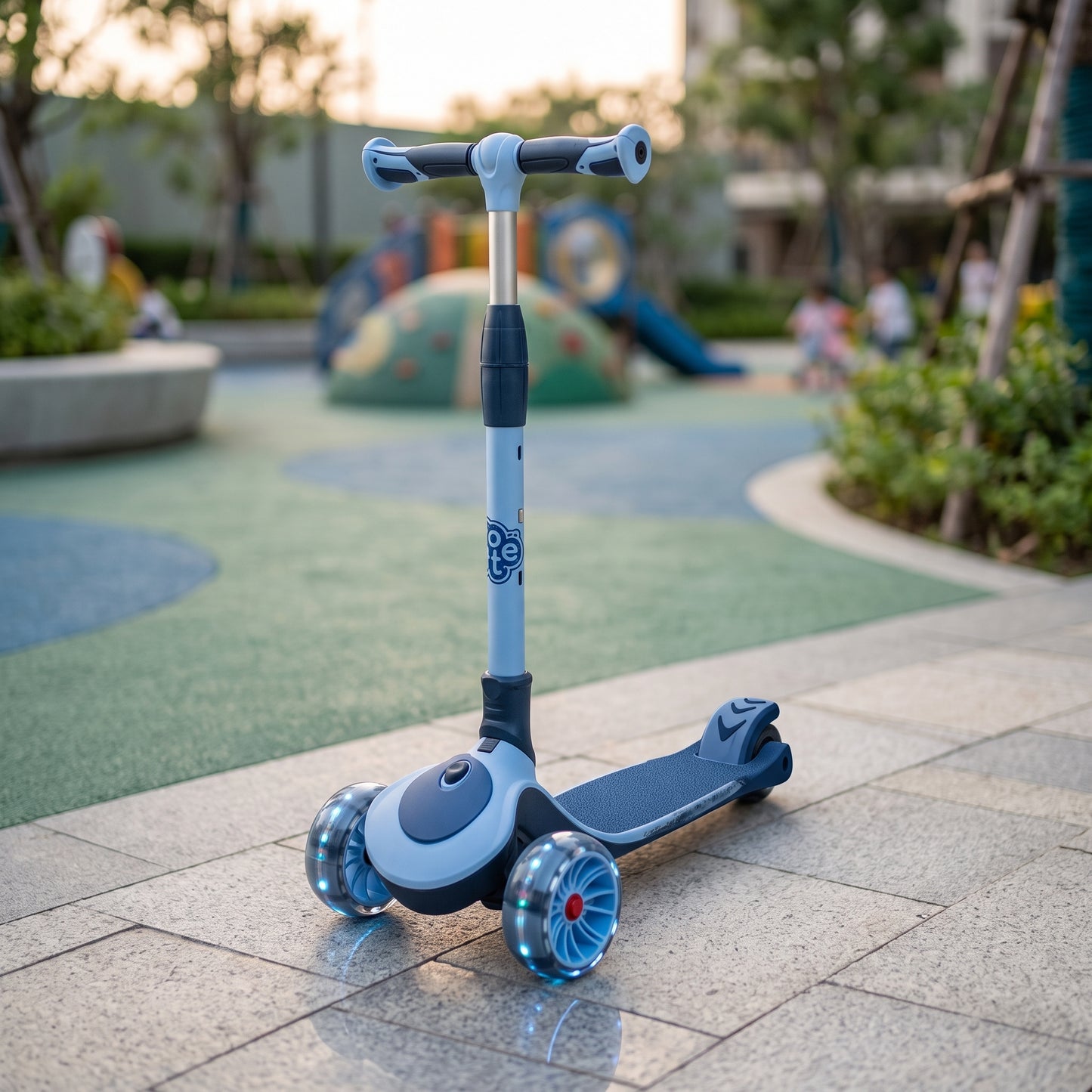 Kids 3-Wheel Foldable Scooter with LED Flashing Wheels | Adjustable Height Kick Scooter