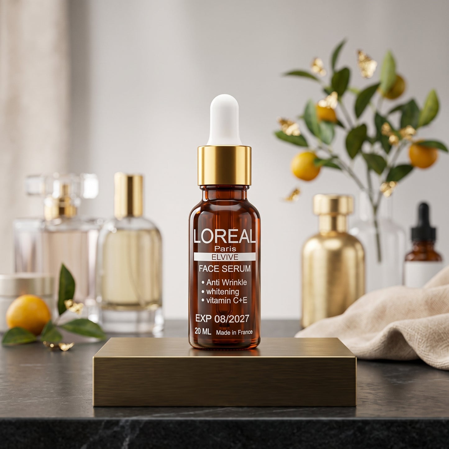Vitamin C + E Face Serum – Anti-Wrinkle Brightening & Skin Repair Serum (20ml)