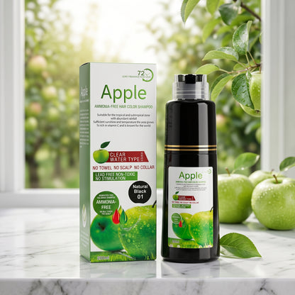 Apple Ammonia-Free Hair Color Shampoo Long-Lasting Hair Dye (200ml)
