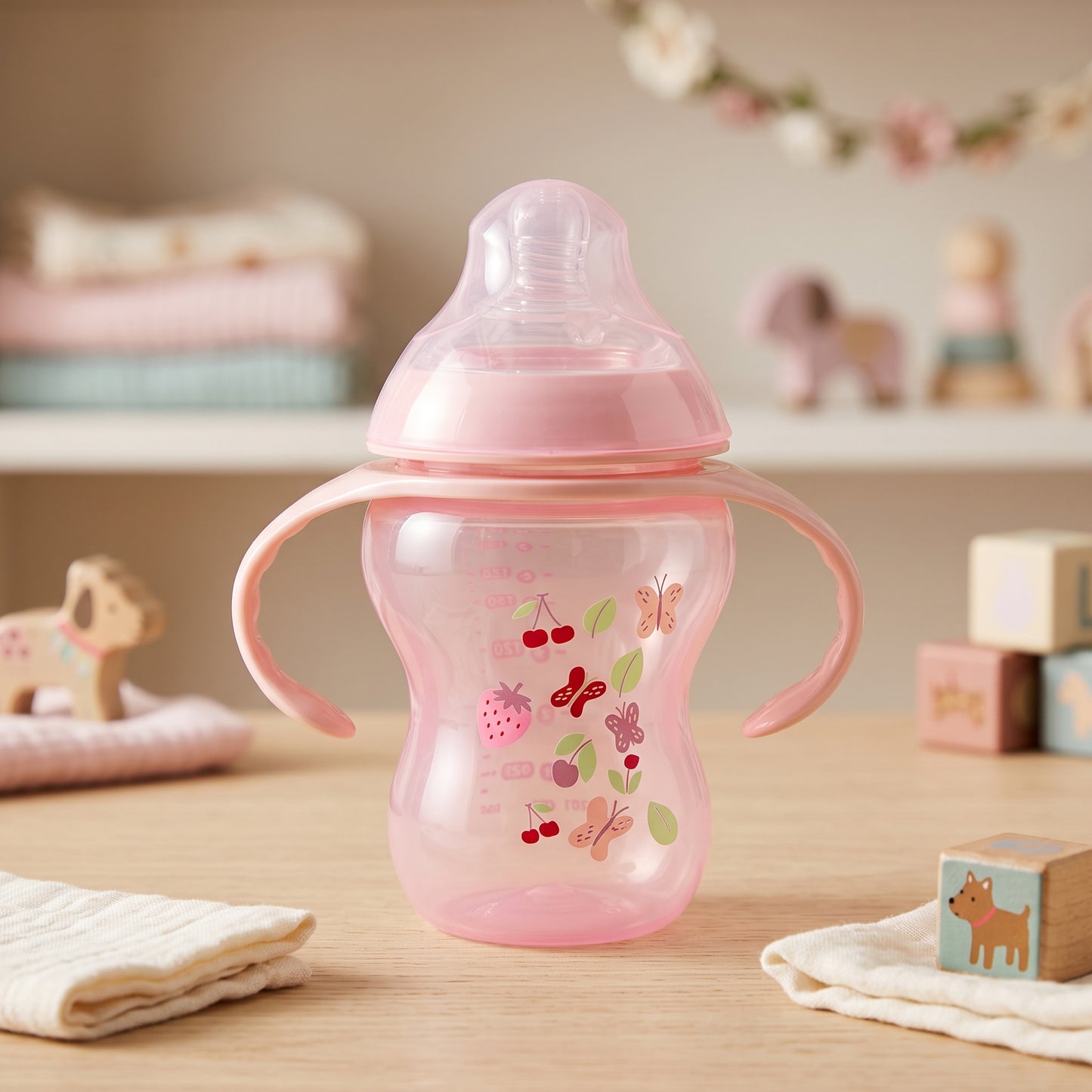 Premium Baby Feeding Bottle Set (150ml + 260ml) | BPA-Free Anti-Colic Leak-Proof Baby Feeder for Newborns