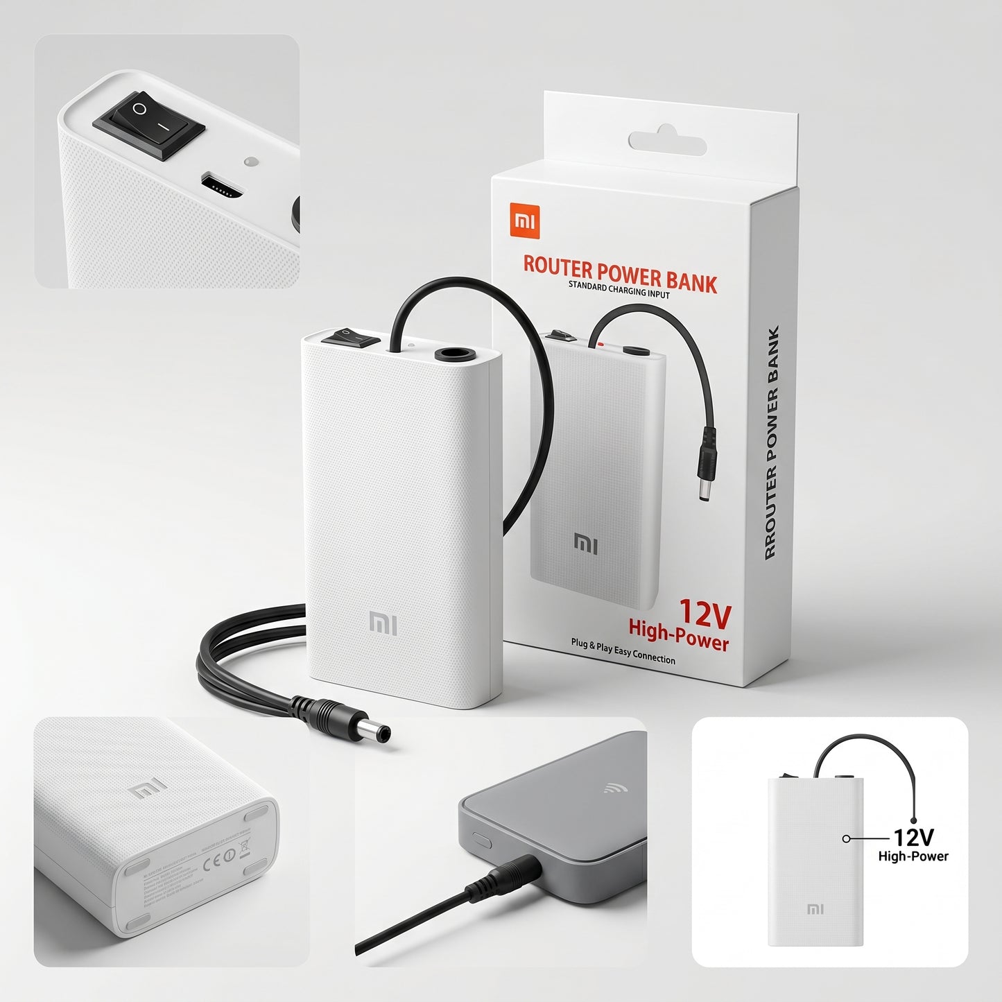 Mi Router Power Bank 12V – Uninterrupted Power Backup for WiFi Routers