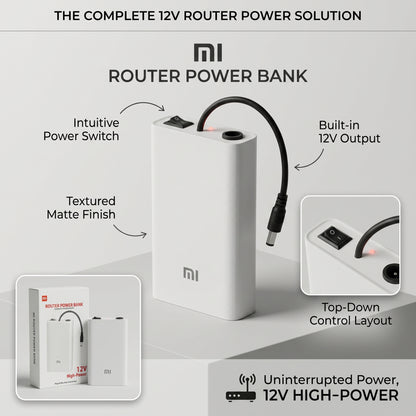 Mi Router Power Bank 12V – Uninterrupted Power Backup for WiFi Routers