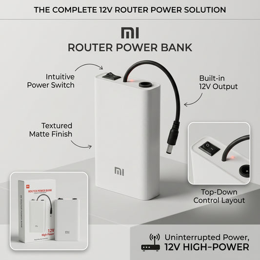Mi Router Power Bank 12V – Uninterrupted Power Backup for WiFi Routers