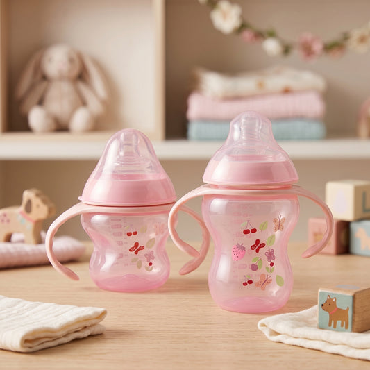 Premium Baby Feeding Bottle Set (150ml + 260ml) | BPA-Free Anti-Colic Leak-Proof Baby Feeder for Newborns