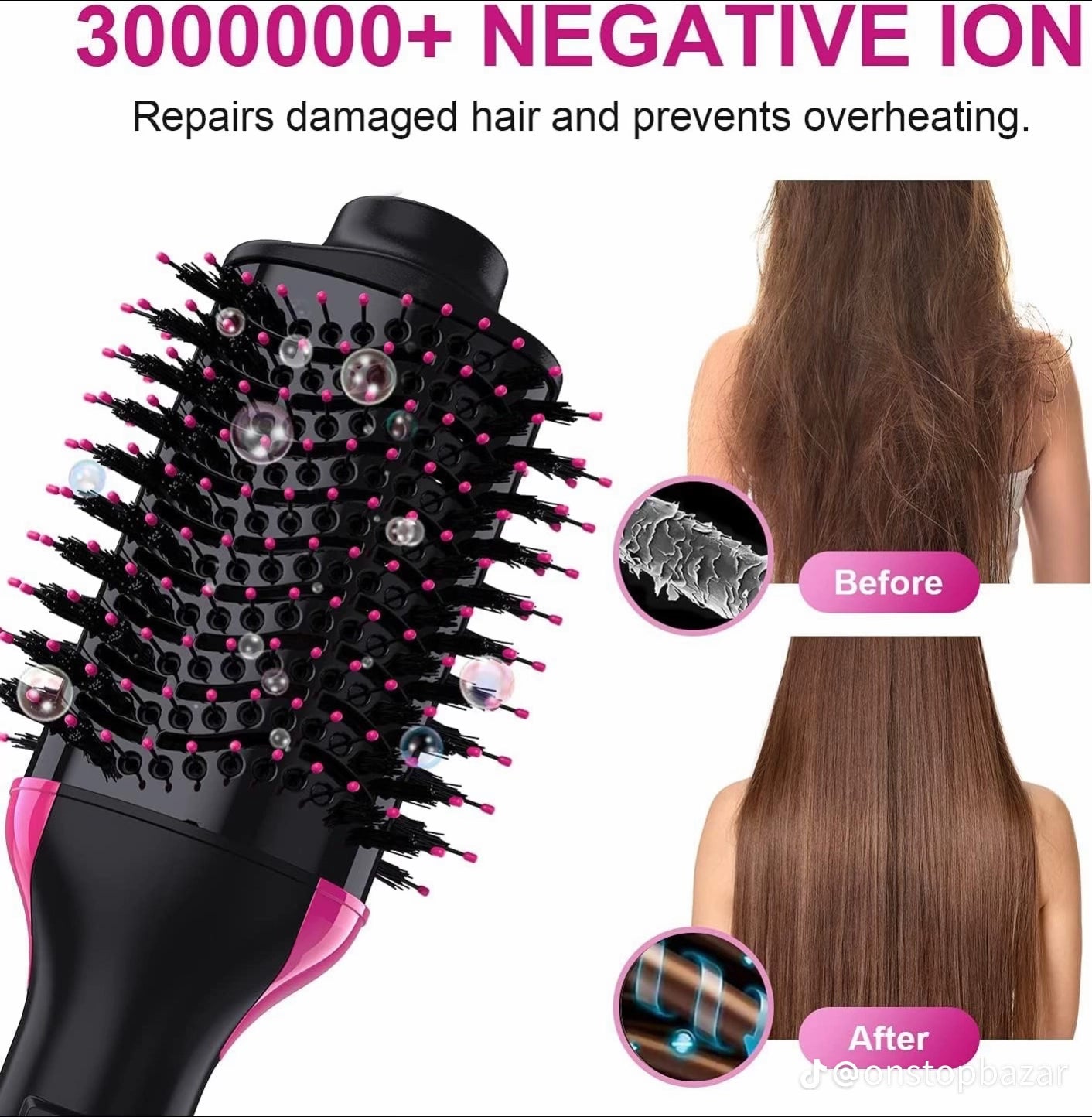 One Step Hair Dryer And Styler - Hot Air Brush