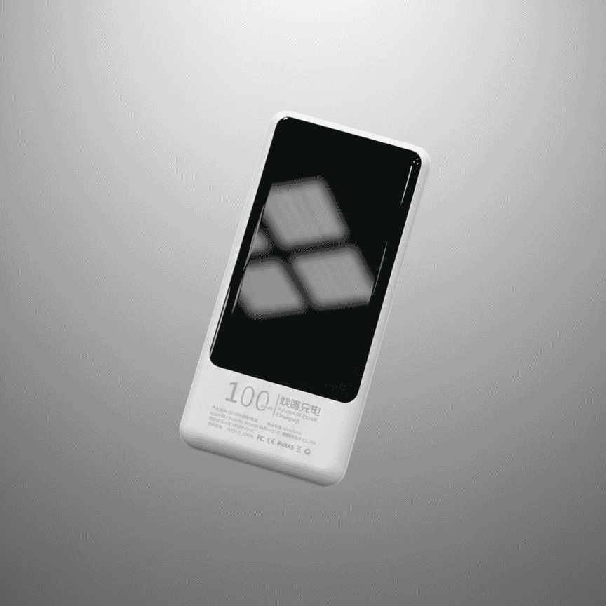 Digital camera on a reflective surface with a blurred background