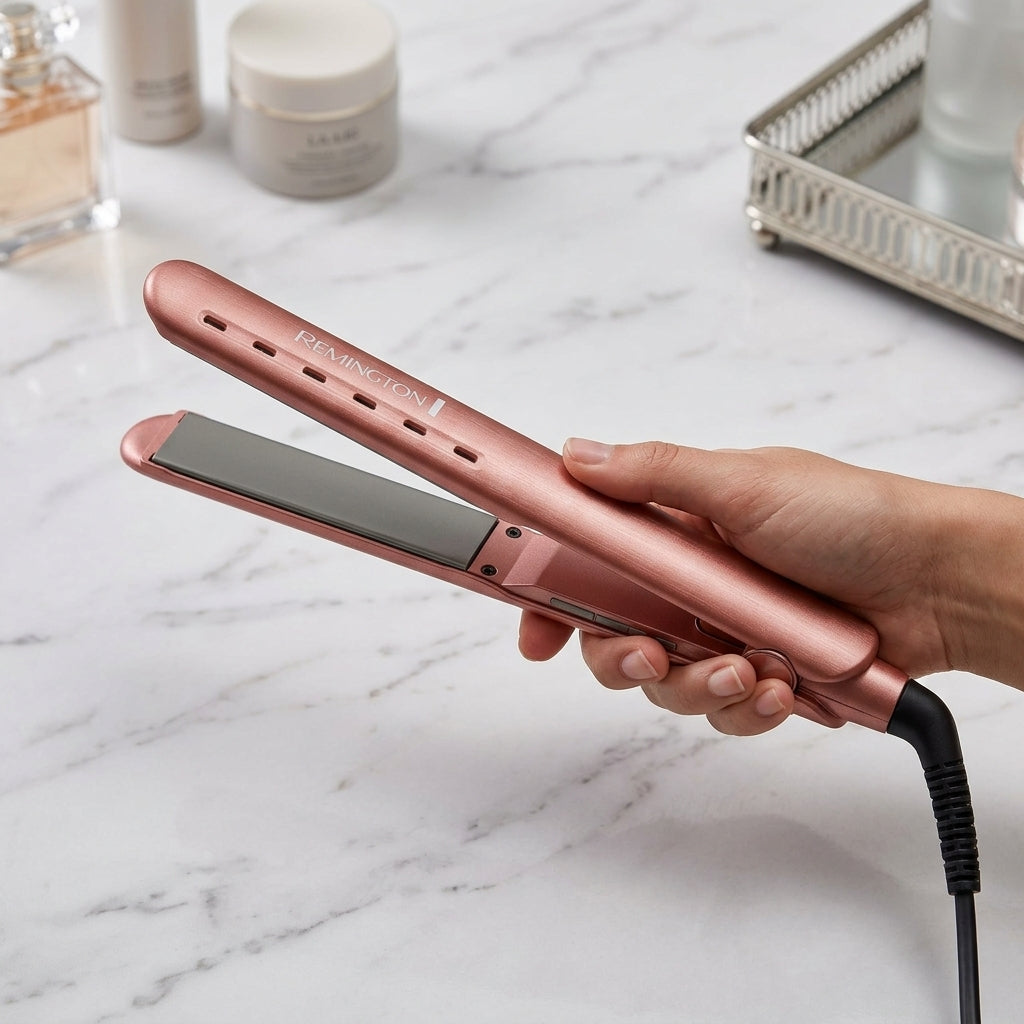 Remington Keratin Therapy Curl & Straight Hair Straightener – 950°F High Heat Styling Iron