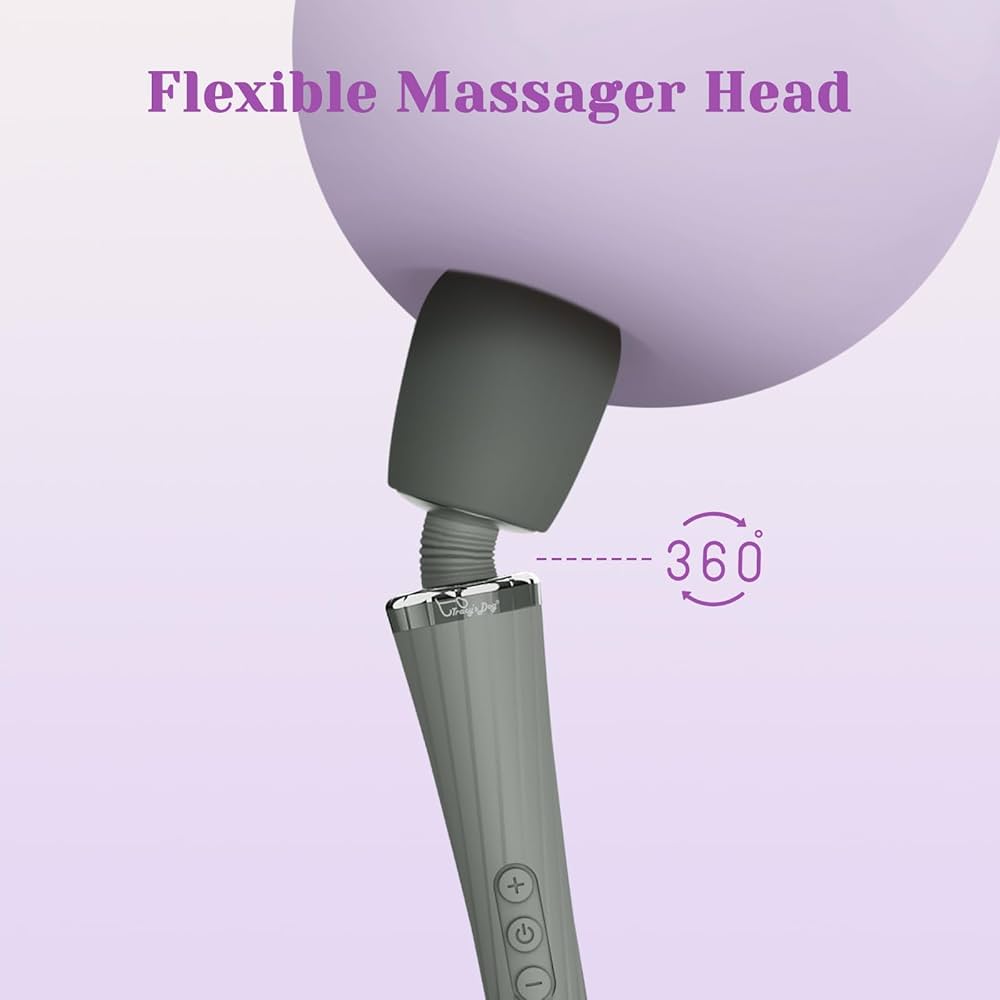 Cordless Handheld Wand Massager with 5 Rotation Vibrate Modes