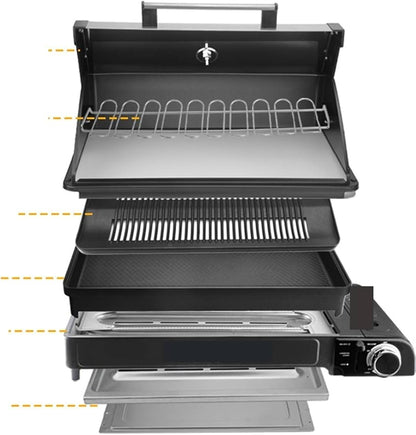 Portable Grill Set with Protective Cover - Compact & Versatile Cooking Solution