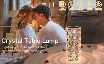 Small waist Diamond Table Lamp- USB Charging & Touchable