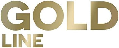 Gold 'GOLD LINE' logo on a white background