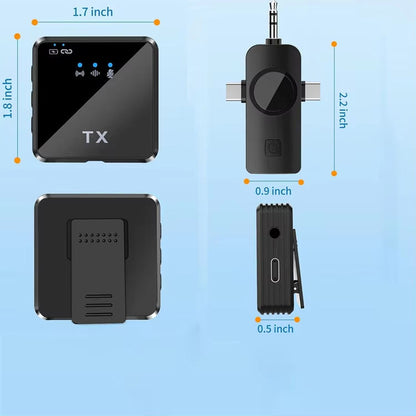 F11-2 3 in 1 Wireless Microphone - For Mobile Phone Video Recording, Vlogging, and for Studio Use