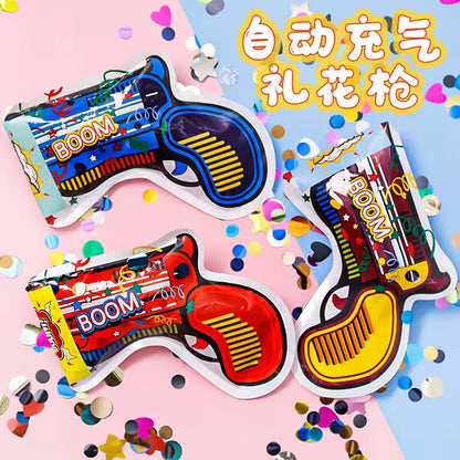 Inflatable Fireworks Pistol Confetti Boom - Birthday Party Cheer Props (5 Pcs)